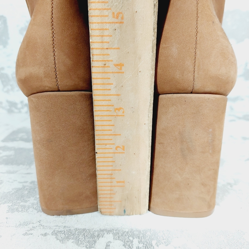NEW Steve Madden NINNY Tan Suede Heeled Boots M93 - Picture 7 of 12